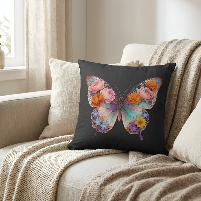 utterfly Pillow Floral Boho Home Decor (Creator Uploaded)