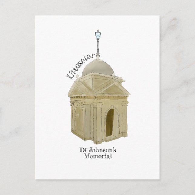 Uttoxeter Dr Johnson Memorial Postcard (Front)