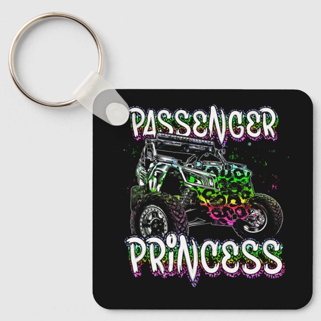 Utv Passenger Princess Lovers Utv Sxs Riding Dirty Key Ring (Front)