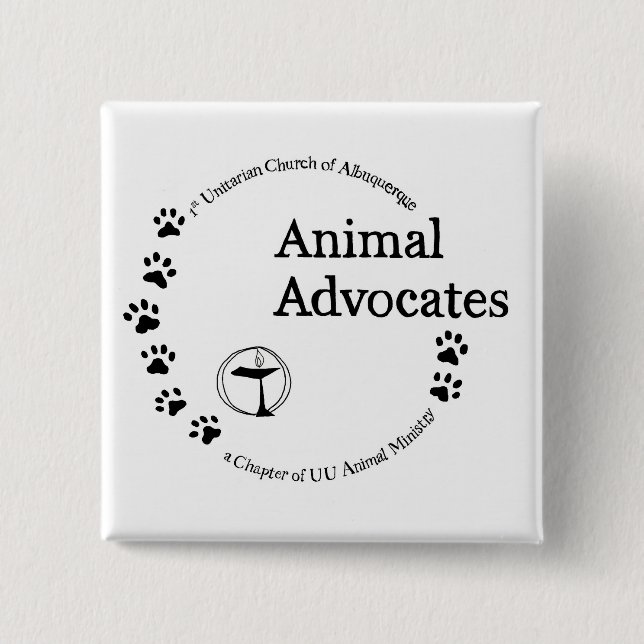 UU Animal Advocates Logo 15 Cm Square Badge (Front)