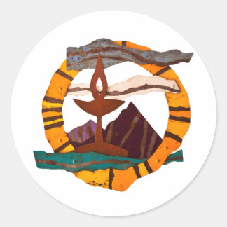 UUSS chalice, Unitarian Universalist, UU, chalice, Classic Round Sticker