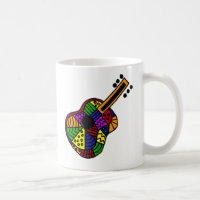 UV- Colourful Folk Art Guitar Design