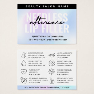 UV Gloss Holographic Needles Lips Filler Care Card