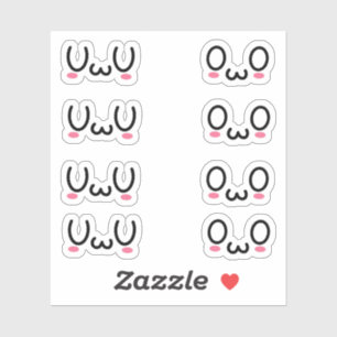 Uwu and Owo Custom-Cut Vinyl Sticker