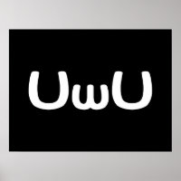 UwU Happy Anime Face Emoticon