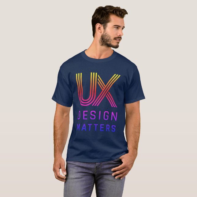 UX Design Matters Rainbow Logo Men's T-Shirt (Front Full)