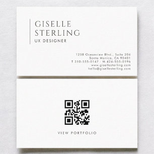 UX Designer Modern Professional QR Code Business Card