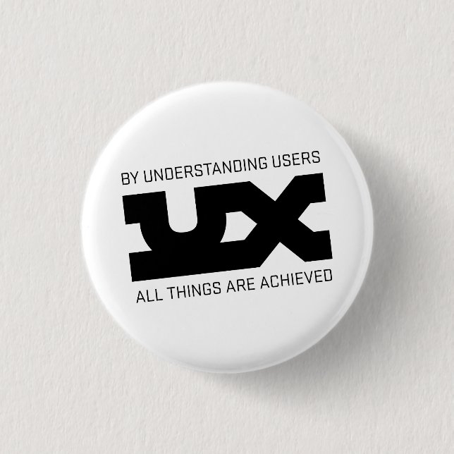 UX Mantras 3 Cm Round Badge (Front)