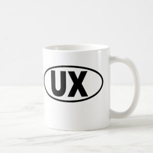 UX User Experience Mug - Black oval logo
