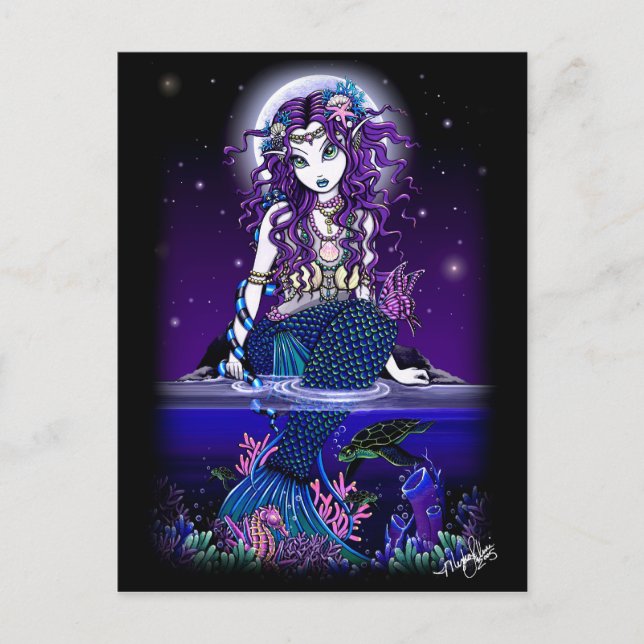 Uxia Postcard Gothic Mermaid Fantasy (Front)