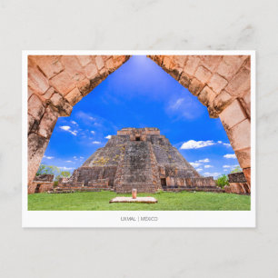 Uxmal mayan Mexico, Holiday Postcard