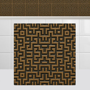 Uxmal Yucatan Mayan Metal Pattern Antique Bronze Tile
