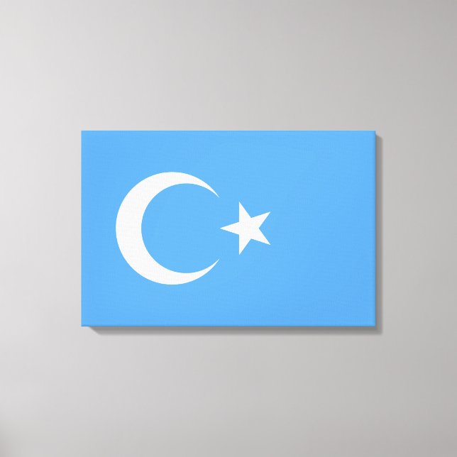 Uyghur Flag of East Turkistan (Uyghuristan) Canvas Print (Front)