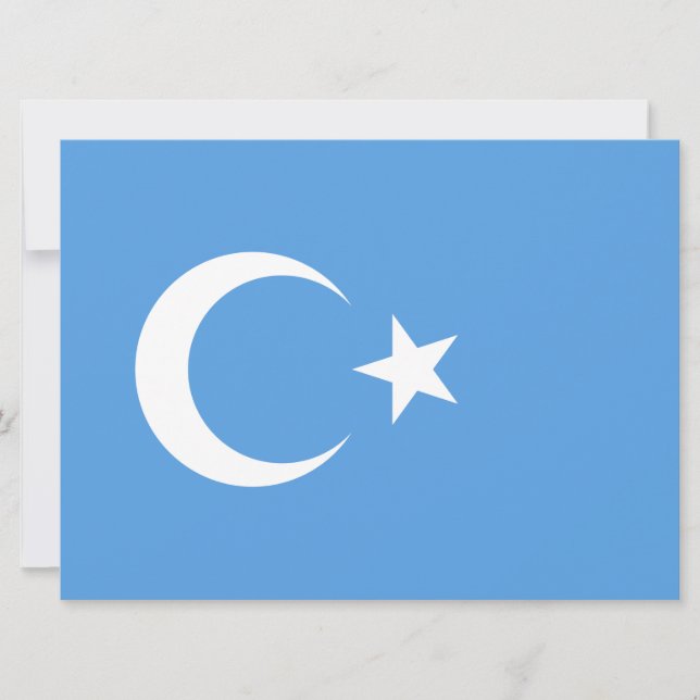 Uyghur Flag of East Turkistan (Uyghuristan) Card (Front)