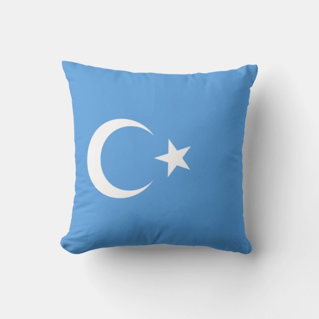 Uyghur Flag of East Turkistan (Uyghuristan) Cushion (Front)