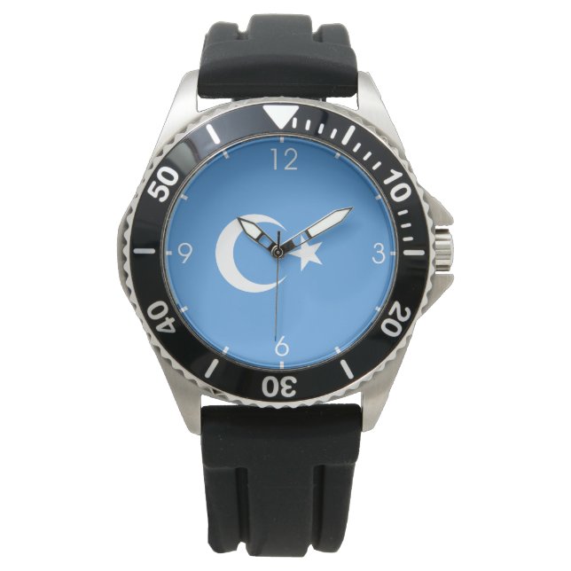 Uyghur Flag of East Turkistan (Uyghuristan) Watch (Front)
