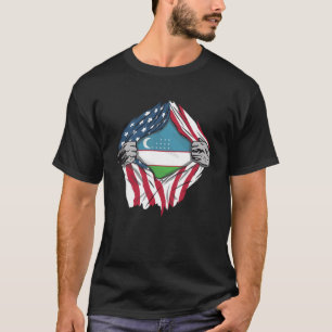 Uzbek Blood Inside Me  Uzbekistan Flag T-Shirt