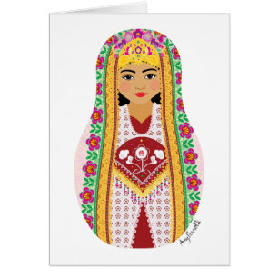 Uzbek Matryoshka Card