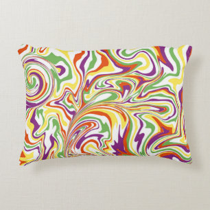 Uzbek ornament in fluid style. decorative cushion