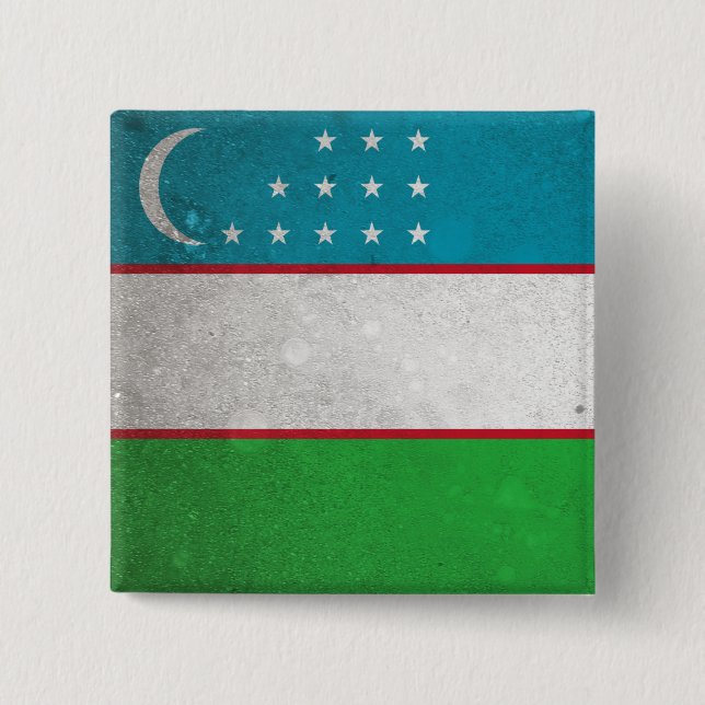 Uzbekistan 15 Cm Square Badge (Front)
