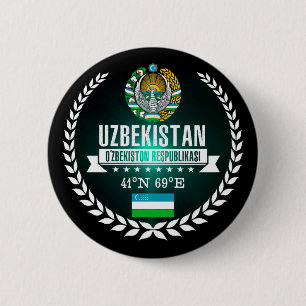 Uzbekistan 6 Cm Round Badge