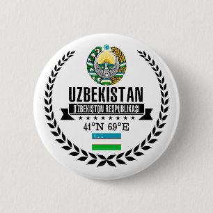 Uzbekistan 6 Cm Round Badge