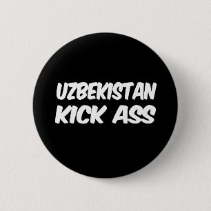 UZBEKISTAN 6 CM ROUND BADGE