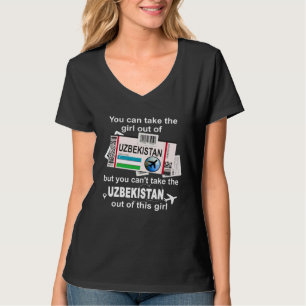Uzbekistan Boarding Pass Uzbekistan Girl Uzbekis T-Shirt