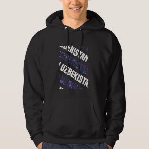 Uzbekistan Camo Pattern Purple Camouflage Hoodie