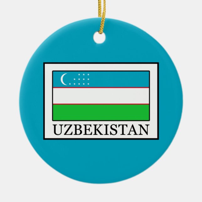 Uzbekistan Ceramic Tree Decoration (Front)