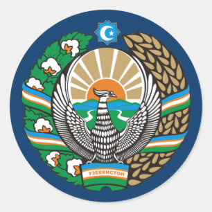 "Uzbekistan COA" Classic Round Sticker