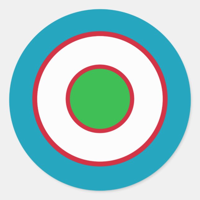 Uzbekistan country roundel flag symbol circle army classic round sticker (Front)