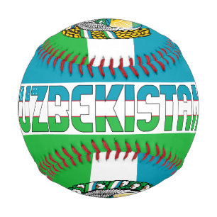 Uzbekistan Flag and Coat of Arms Patriotic Baseball