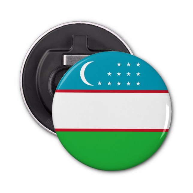 Uzbekistan flag bottle opener (Front)