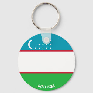 Uzbekistan Flag Charming Patriotic Key Ring