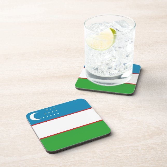 Uzbekistan Flag Coaster (Right Side)