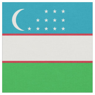 Uzbekistan flag fabric