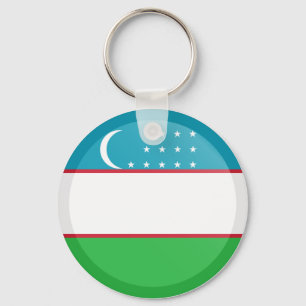 Uzbekistan Flag Key Ring