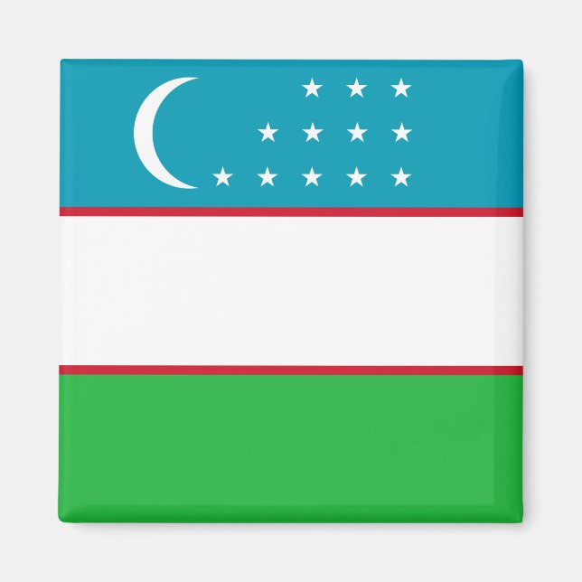 Uzbekistan Flag Magnet (Front)