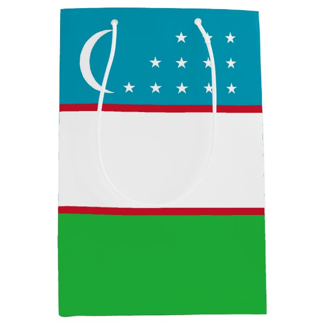 Uzbekistan flag medium gift bag (Front)