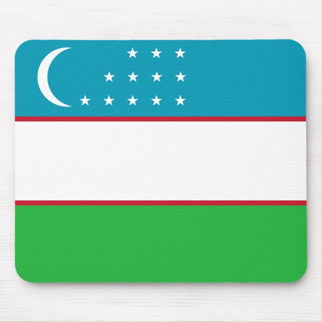 Uzbekistan Flag Mouse Pad (Front)