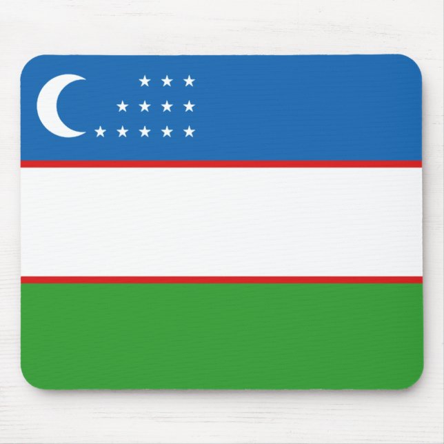 Uzbekistan Flag Mousepad (Front)
