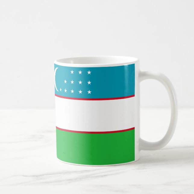 "Uzbekistan Flag Mug - Proud National Identity Cer (Right)