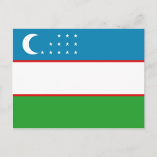 Uzbekistan Flag Postcard