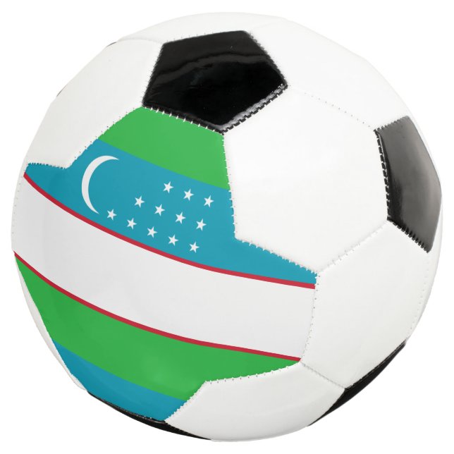 uzbekistan flag soccer ball (Three Quarter)