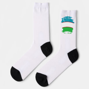 Uzbekistan flag socks