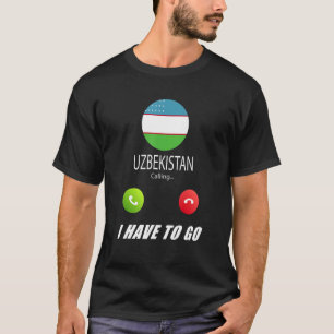Uzbekistan Flag Souvenir Uzbekistan Is Calling Is T-Shirt