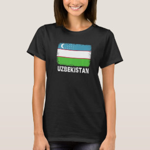 Uzbekistan Flag Support Uzbek People Women Men T-Shirt
