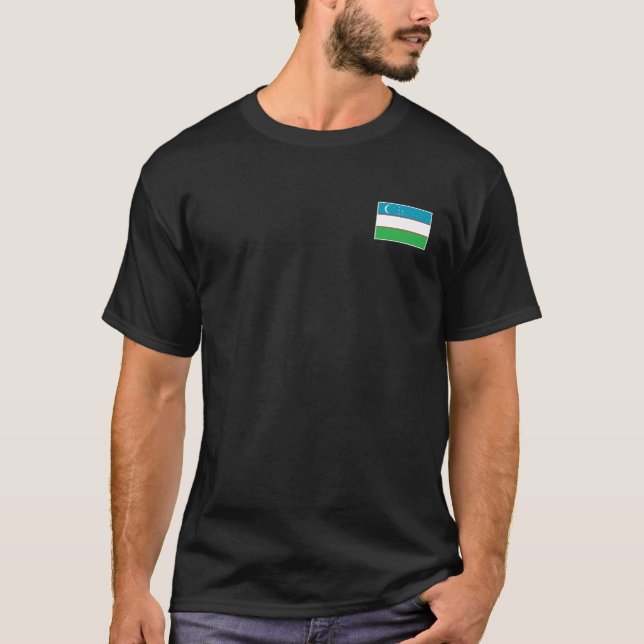 Uzbekistan Flag T-Shirt (Front)