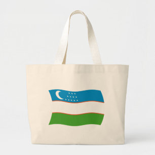 Uzbekistan Flag Tote Bag